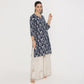 Straight Fit Floral Knee Length Kurta