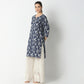 Straight Fit Floral Knee Length Kurta