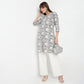 Straight Fit Floral Knee Length Kurta