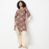 Straight Fit Floral Round Neck Kurta