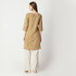 Straight Fit Floral Knee Length Kurta