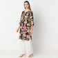 Straight Fit Floral Knee Length Kurta
