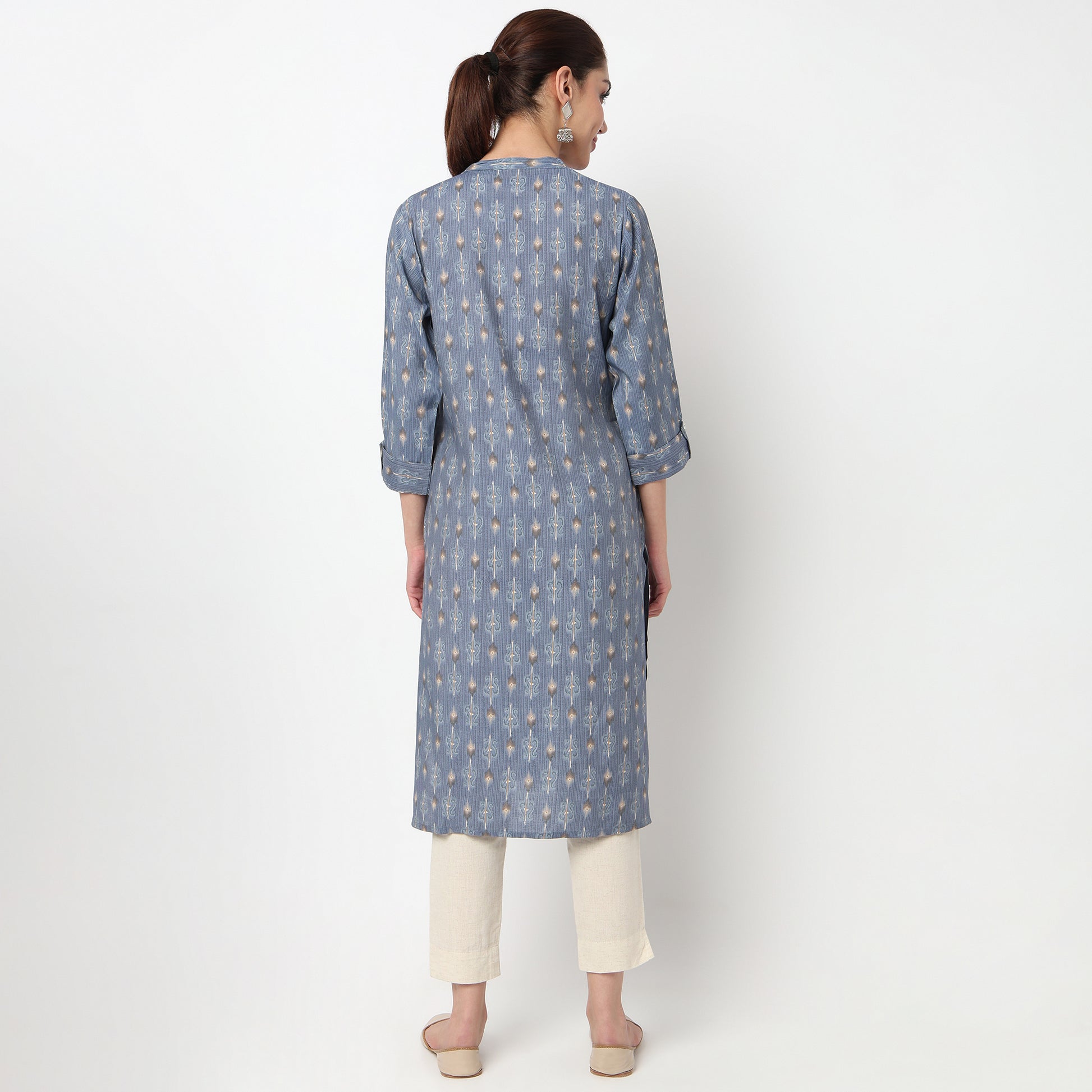 Half Placket Long Kurta