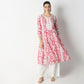 Regular Fit Floral Print Below Knee Kurta
