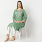 Regular Fit Embroidered Below Knee Kurta