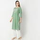 Regular Fit Embroidered Below Knee Kurta