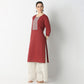 Regular Fit Embroidered Below Knee Kurta