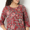 Round Neck Kurta With Lace Detailing