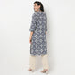 Order Now Women Printed Band Neck Straight Fit Ethnic Wear Kurta by Style Union