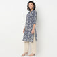 Order Now Women Printed Band Neck Straight Fit Ethnic Wear Kurta by Style Union