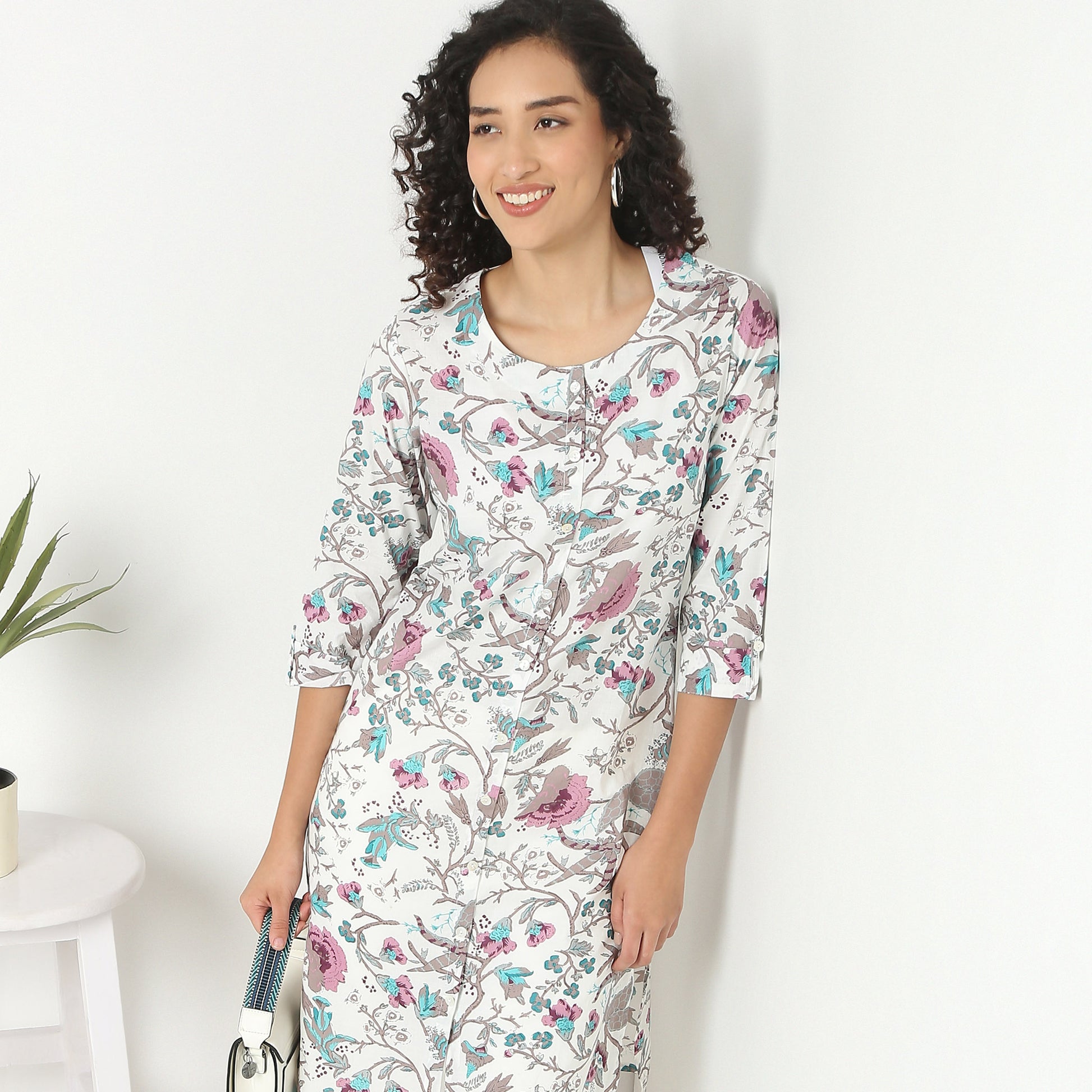 Round Neck with Full Placket Kurta