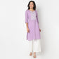Embroidered Yoke Kurta-Dobby