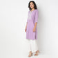 Embroidered Yoke Kurta-Dobby