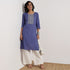 Round Neck Embroidered Yoke Straight Kurta