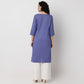 Round Neck Embroidered Yoke Straight Kurta