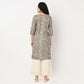 Printed Yoke With Lace Detailing Kurta