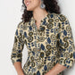 Printed Cotton Half Placket Kurta