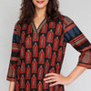 Cotton Printed Three-Fourth Sleeve Kurta