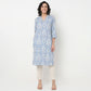Order Now Women Printed V Neck Straight Fit Ethnic Wear Kurta by Style Union