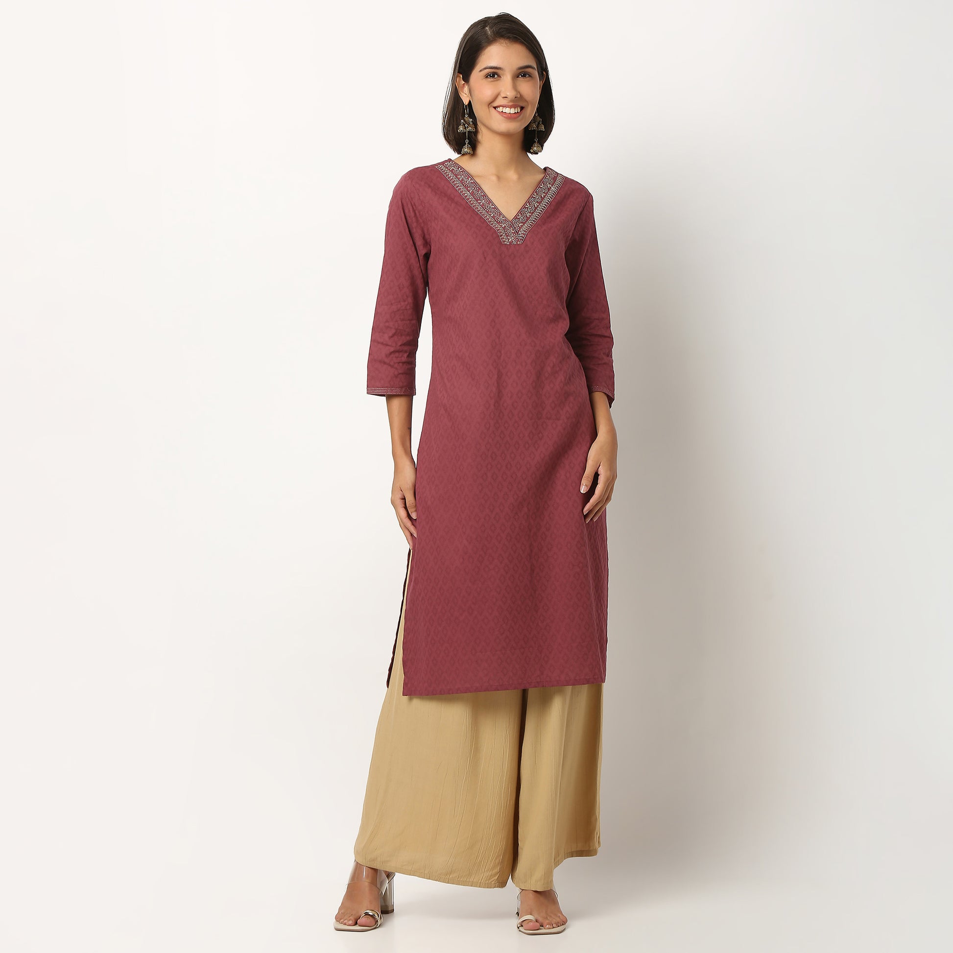 Embroidered Cotton Fabric Kurta
