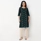 Centre Panel Embroidered Long Kurta