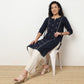 Buy Women Straight Fit Embroidered Three-Fourth Sleeve Kurta  - Style Union