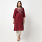 Embroidered Yoke Long Kurta