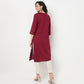 Order Now Women Embroidered V Neck Straight Fit Ethnic Wear Kurta by Style Union