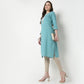 Embroidered Yoke Long Kurta