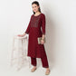 Printed Yoke With Lace Detailing Kurta