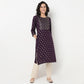 Order Now Women Printed Round Neck Straight Fit Ethnic Wear Kurta by Style Union