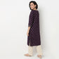 Order Now Women Printed Round Neck Straight Fit Ethnic Wear Kurta by Style Union