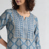 Rayon Printed Three-Fourth Sleeve Kurta