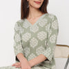 V-Neck Printed Kurta