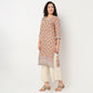V-Neck Printed Long Kurta