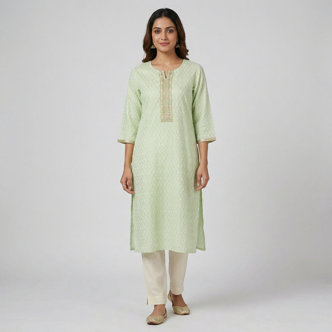 Embroidered Straight Kurta