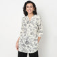 Order Now Women Printed Band Neck Straight Fit Ethnic Wear Short Kurti by Style Union