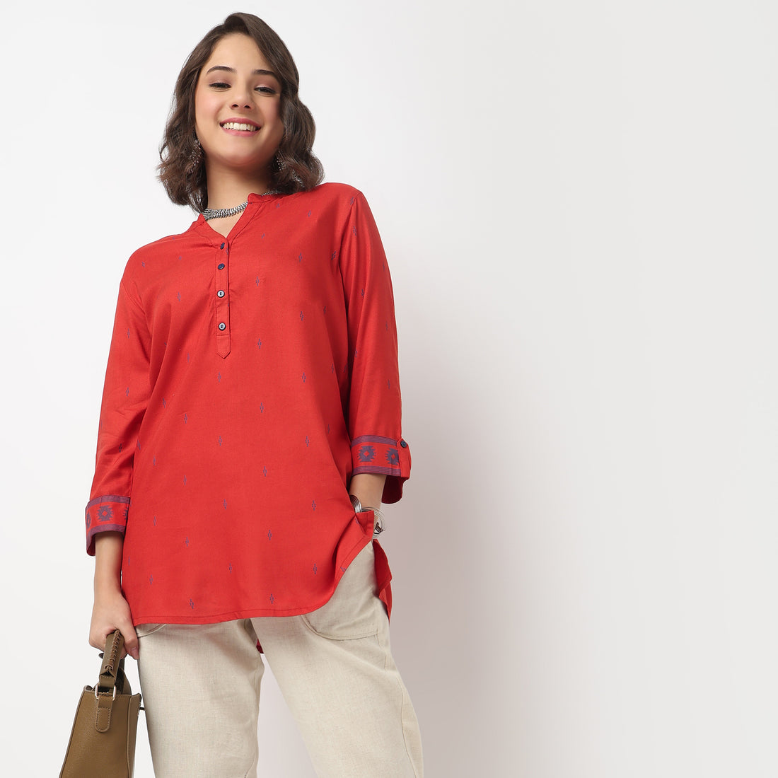 Half Placket Short Kurta