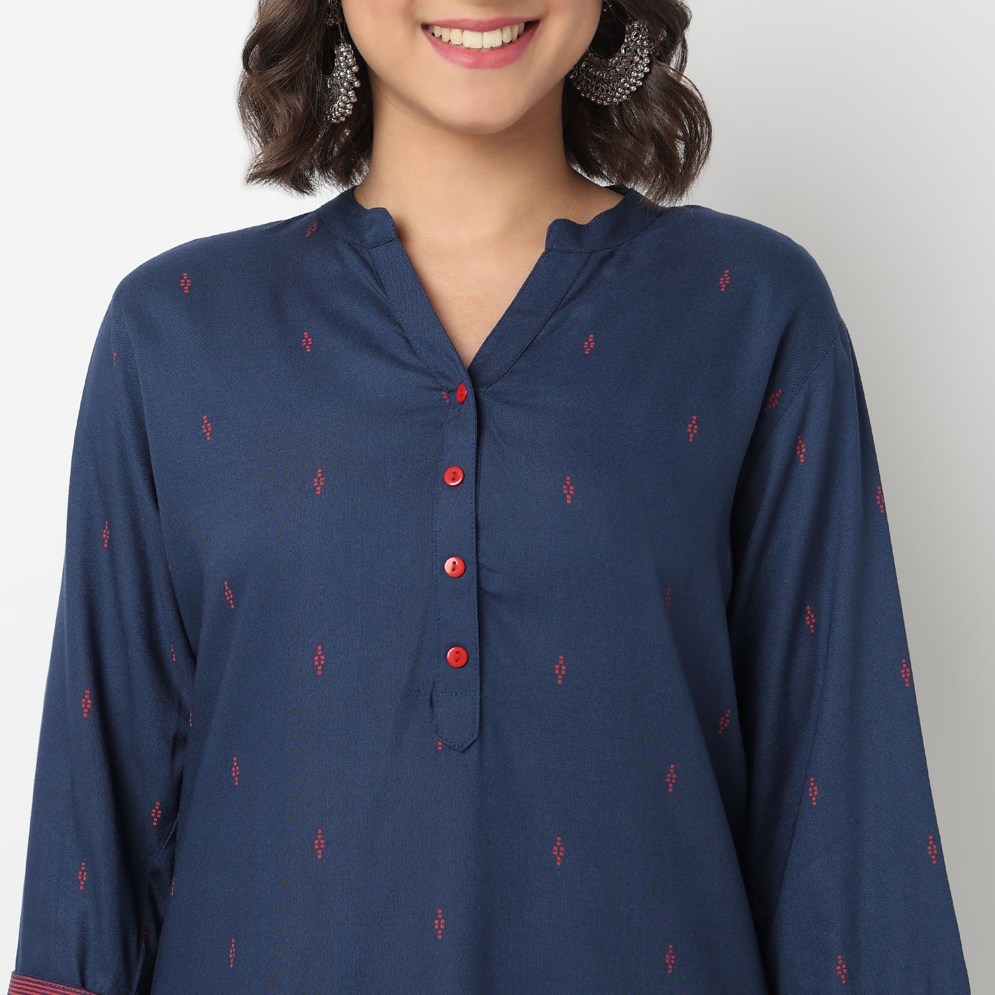 Half Placket Short Kurta