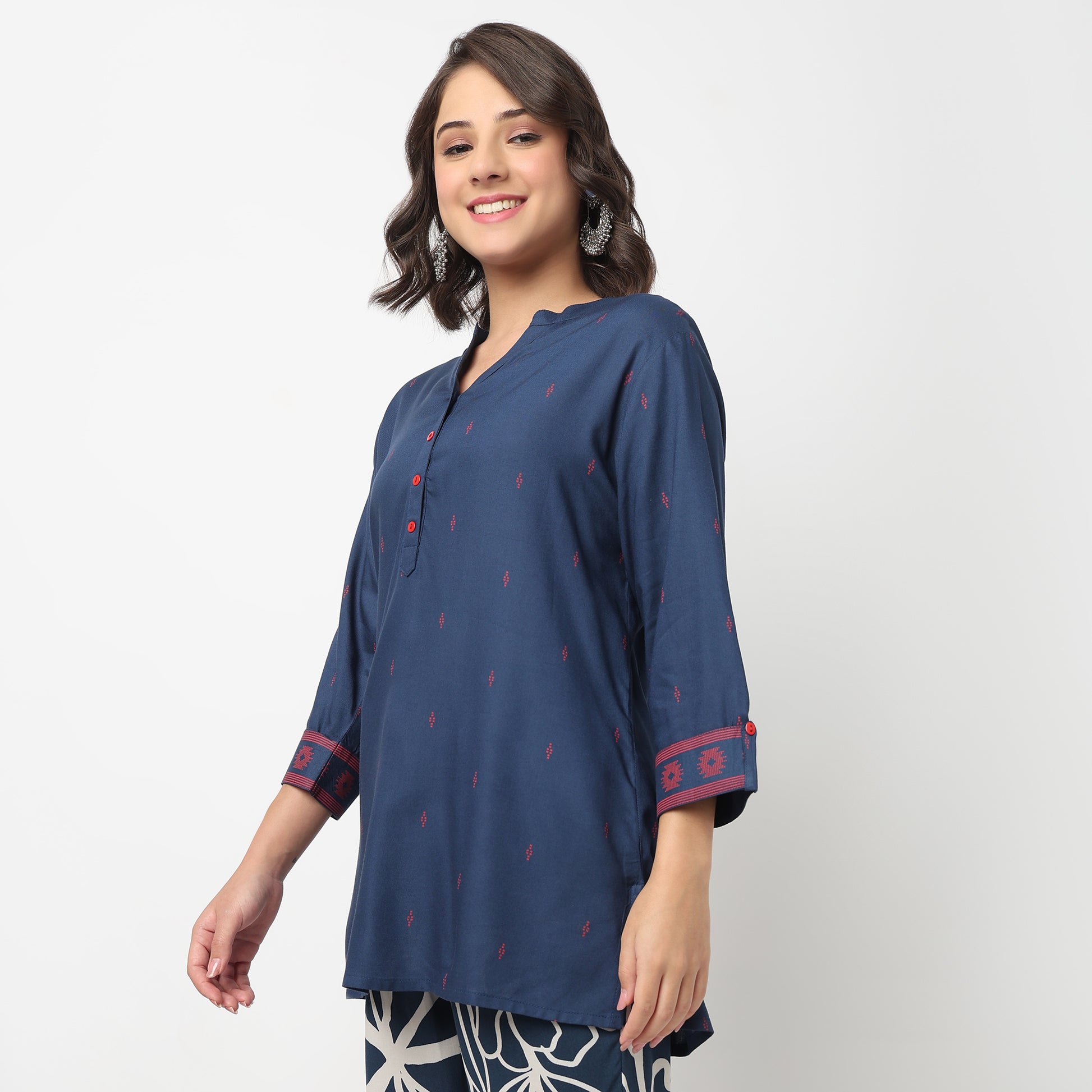 Half Placket Short Kurta