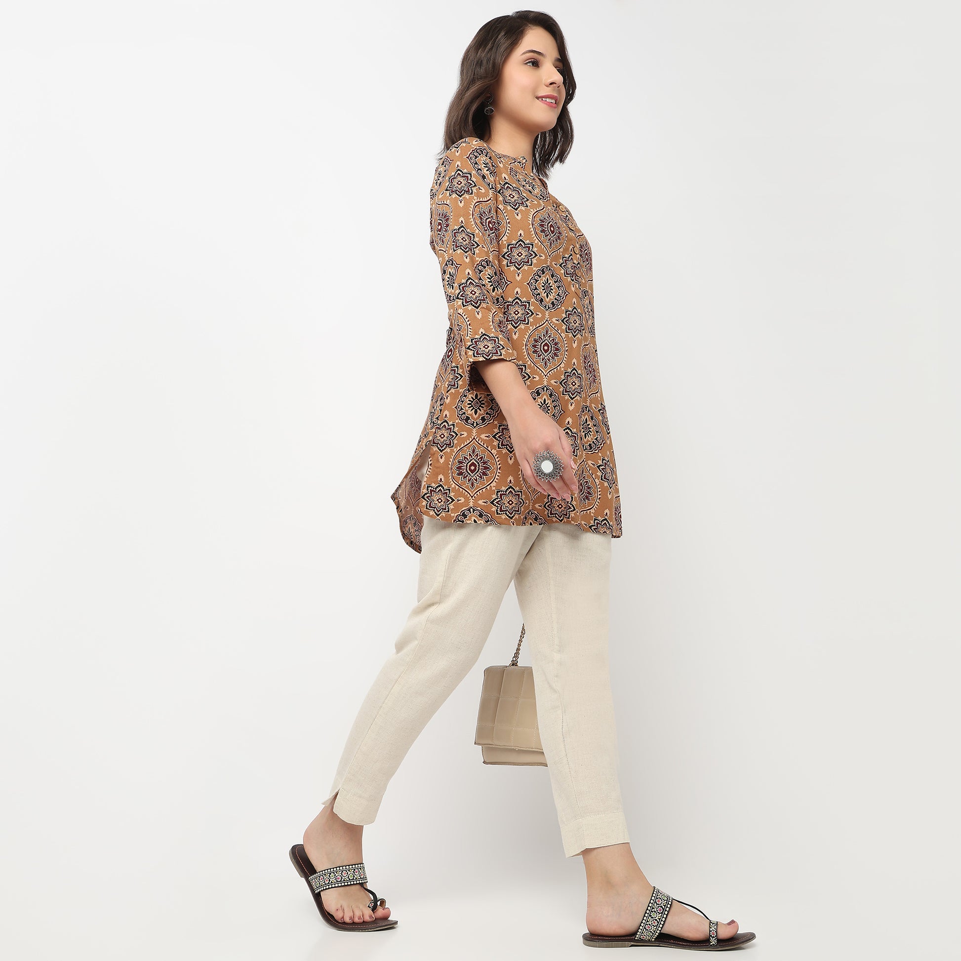 Half Placket Short Kurta