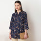 Half Placket Printed Short Kurta