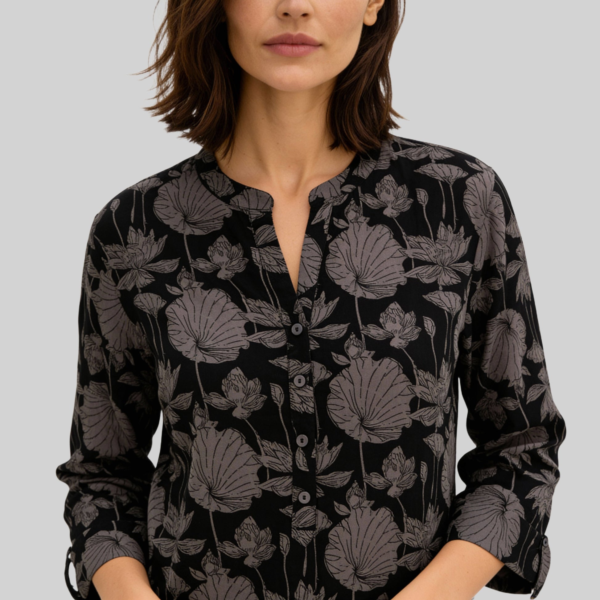 Printed Half Placket Short Kurta