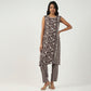 Boat Neck Sleeveless Kurta