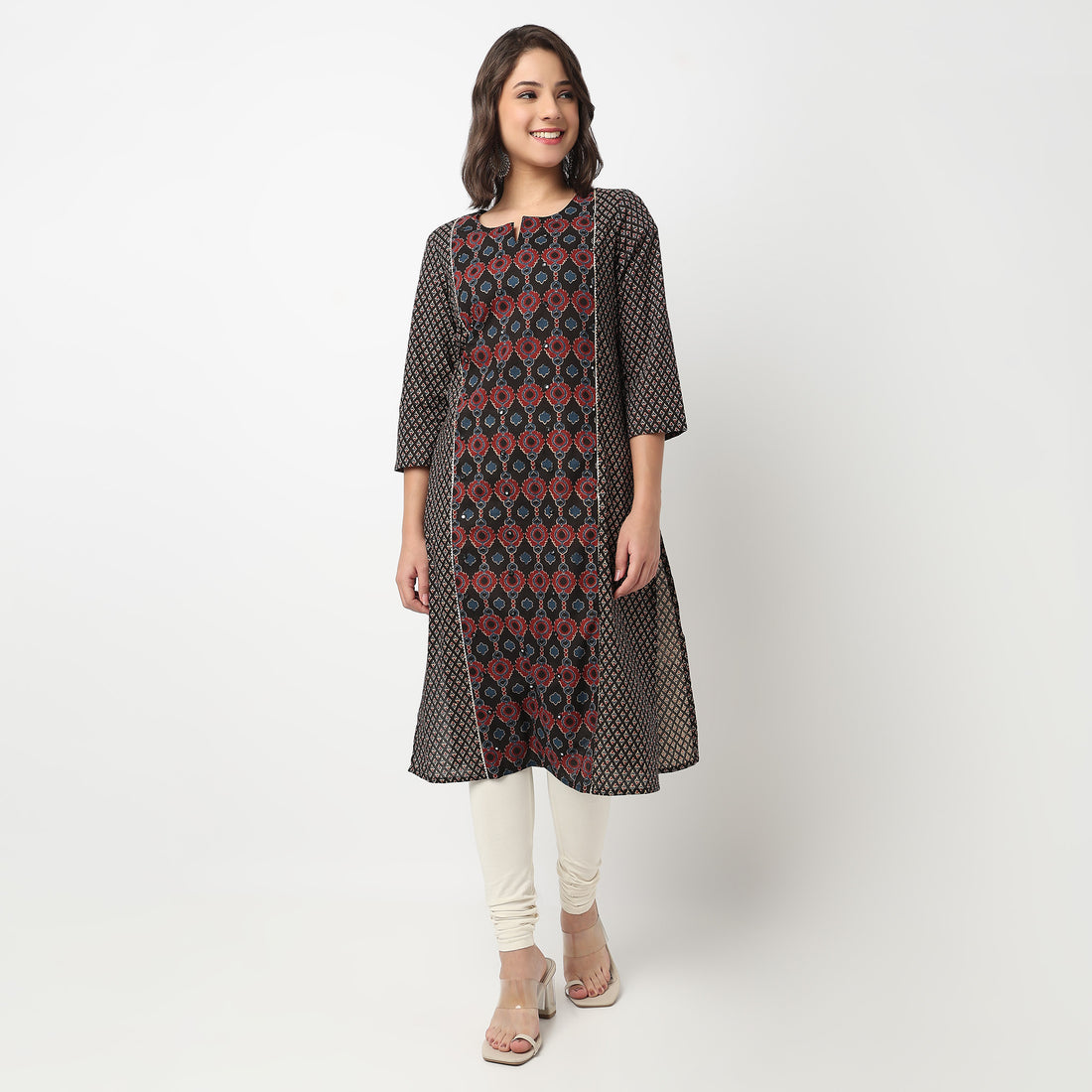 Centre Panel Printed Long Kurta