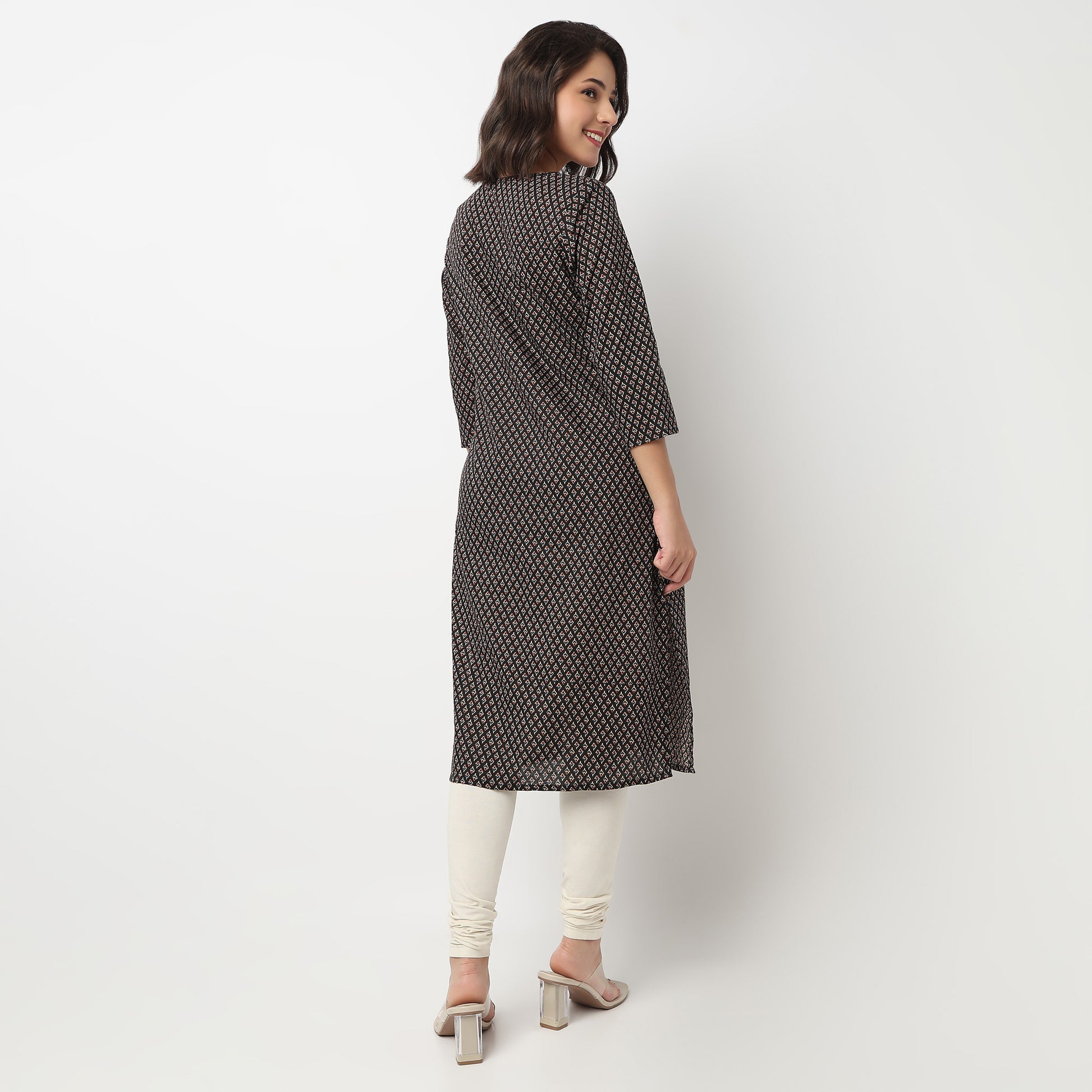 Centre Panel Printed Long Kurta