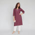 Rayon Printed Three-Fourth Sleeve Kurta