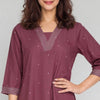 Rayon Printed Three-Fourth Sleeve Kurta