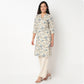 V Neck With Lace Detailing Long Kurta