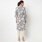 V Neck With Lace Detailing Long Kurta